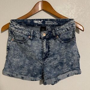 Mossimo Supply Co. Acid-Wash High-Rise Jean Shorts - Blue